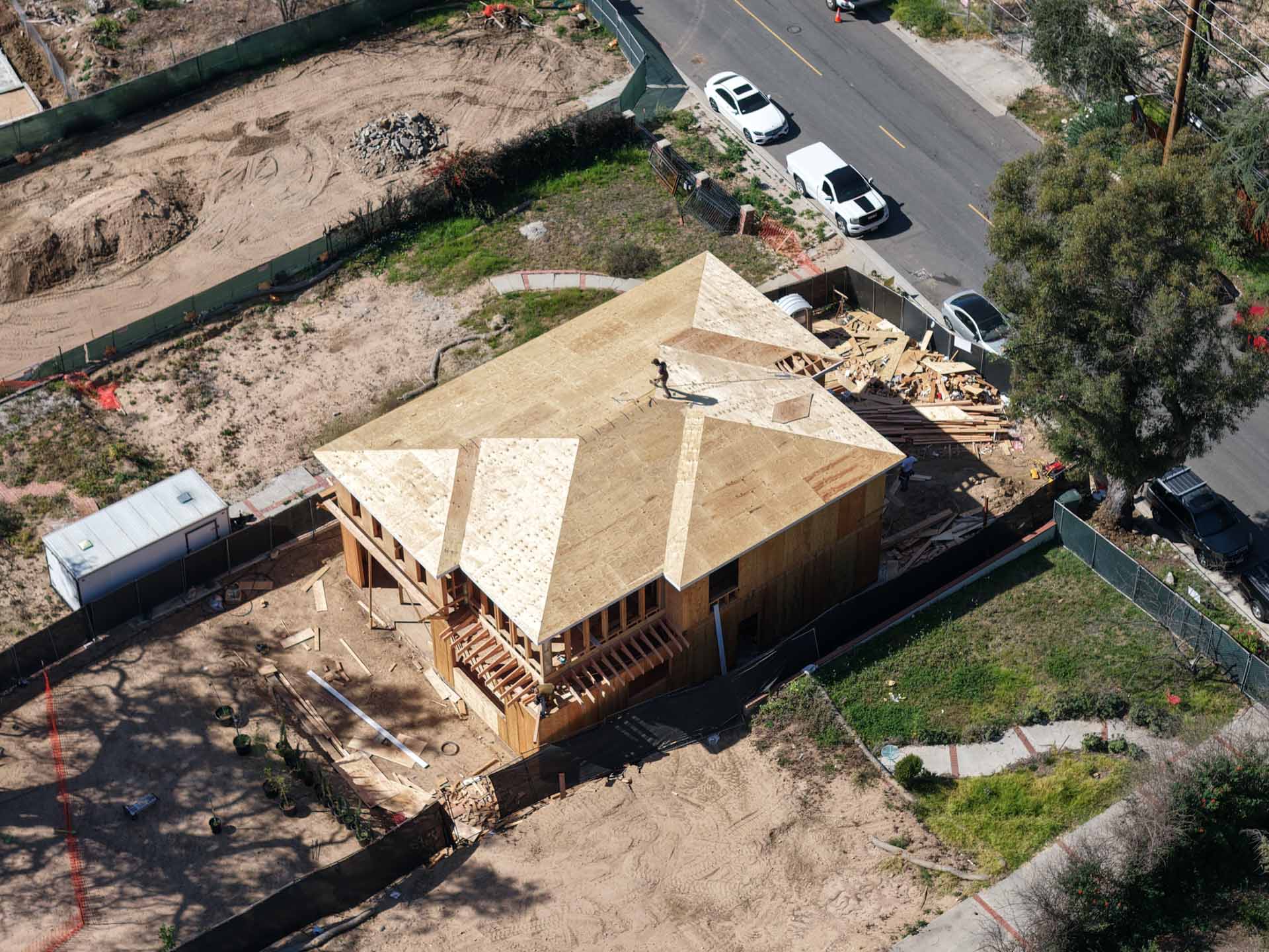 Fire rebuild construction in progress - 1st Choice Development service areas