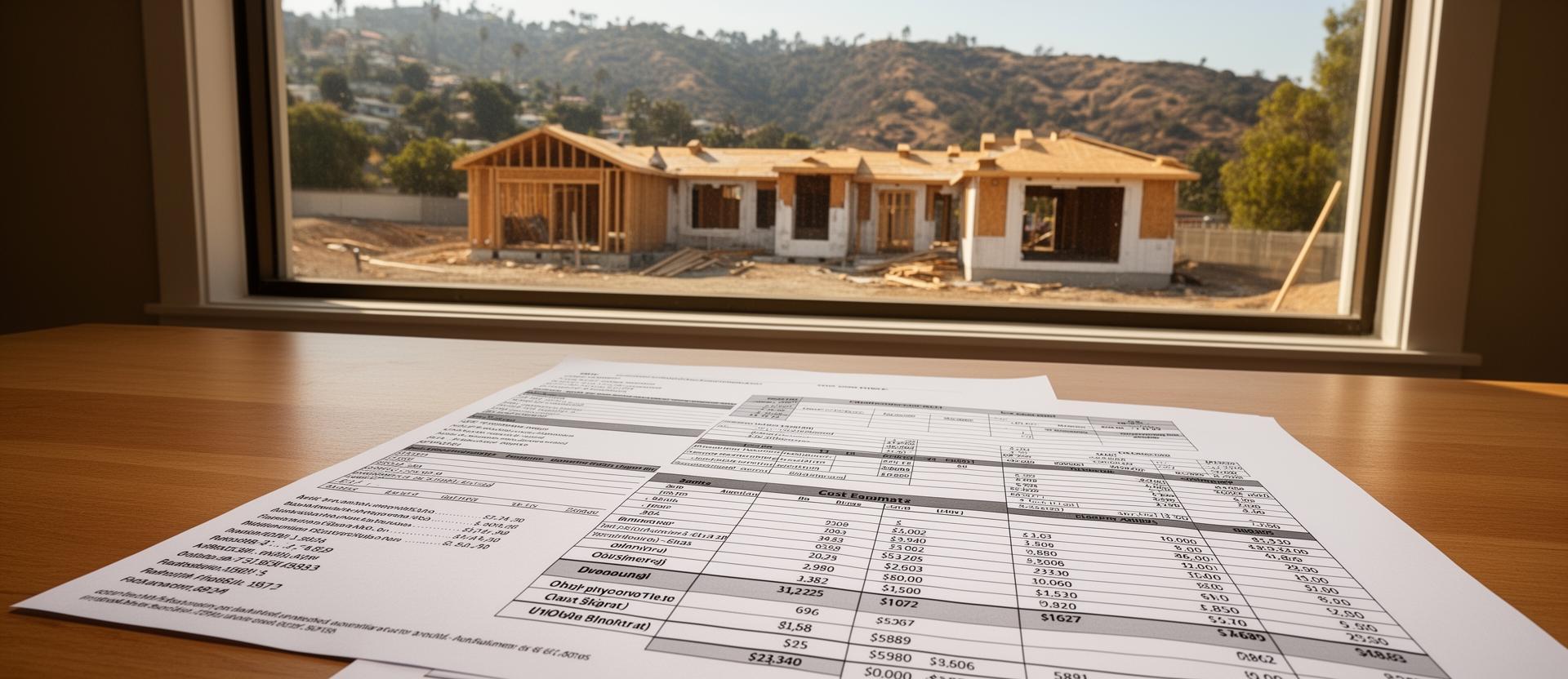 Construction cost estimates for fire rebuild project